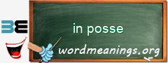 WordMeaning blackboard for in posse